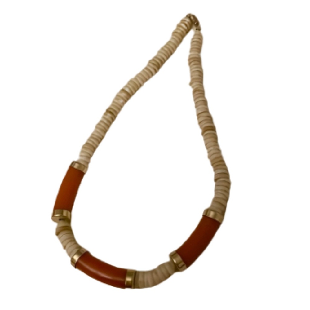 VINTAGE 7” faux puka shell choker necklace